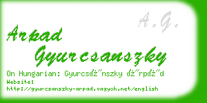 arpad gyurcsanszky business card